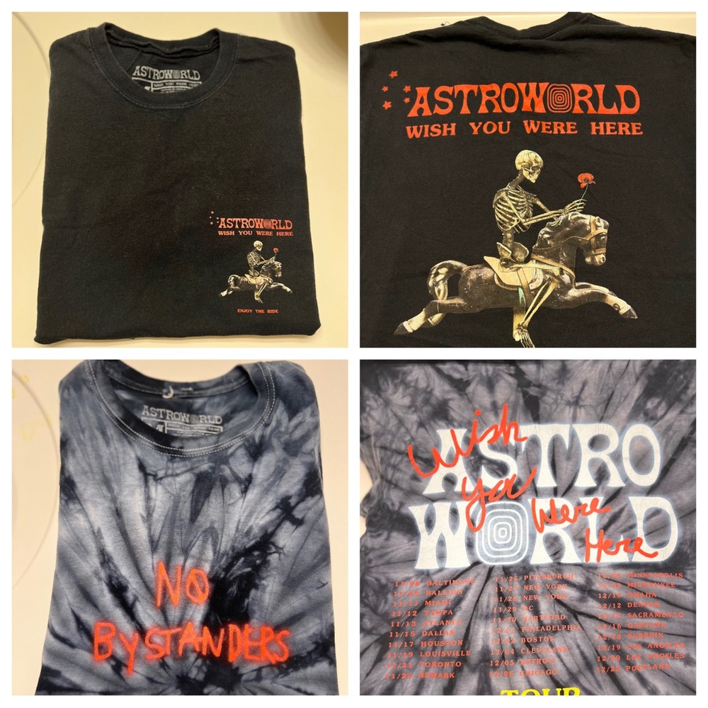 Astroworld Travis Scott Cactus Jack Tour Shirts